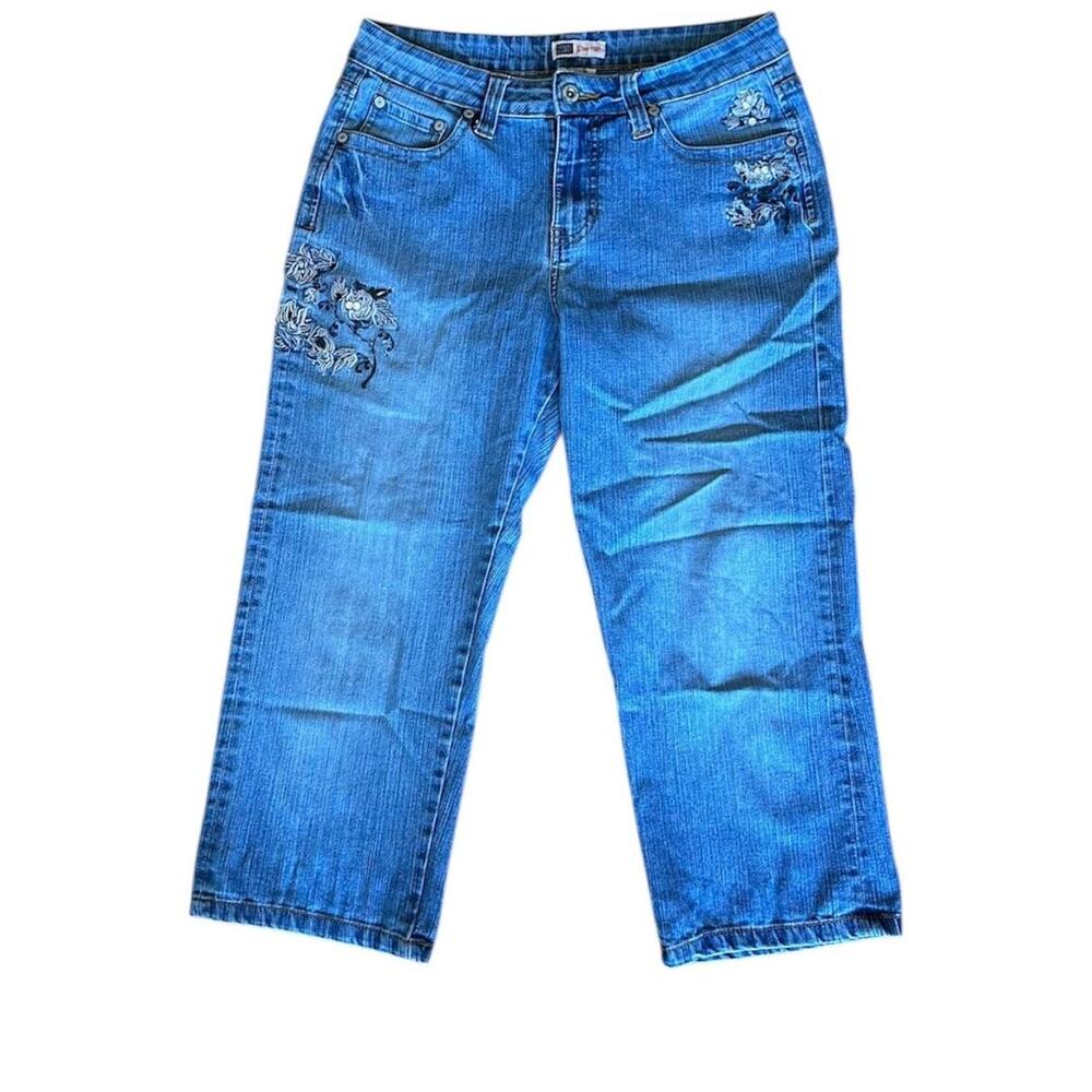 faded glory bedazzled capri jeans